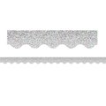 Teacher Created Resources Teacher Created Resources TCR8765-6 Silver Sparkle Scalloped Border - Pack of 6 TCR8765-6